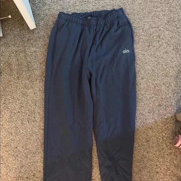 ALO Yoga Blue Sweatpants Relaxed Fit - Picture 1 of 1
